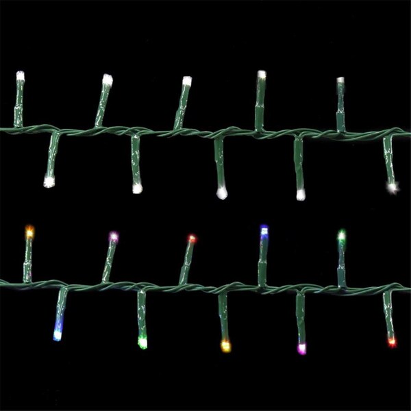 Gorgeousglow Holiday Wonderland 100 Light Starry 4 mm Micro Concave LED Compact String Light Set, Twinkling Multi GO2669099 - main